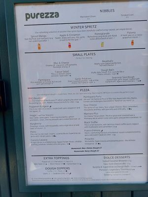 Menú at Purezza Camden in London