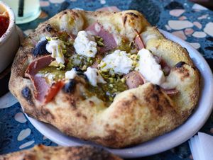 Pistachio Pizza at Purezza Camden in London