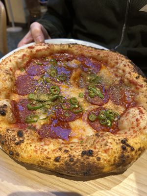 Spicy pepperoni  at Purezza Camden in London