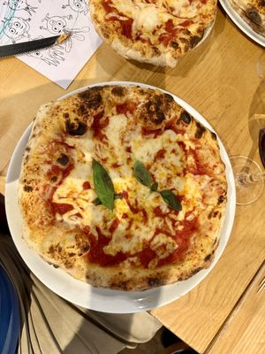 Margherita and free kids pizzaa  at Purezza Camden in London