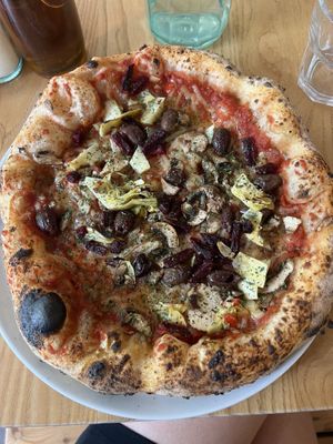 Veggie pizza  at Purezza Camden in London