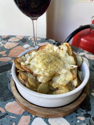 Garlic potatoes  at Purezza Camden in London