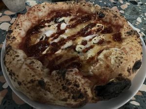 Multi-Cheese Pizza  at Purezza Camden in London