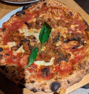 Parmigiana pizza at Purezza Camden in London