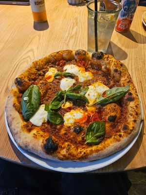 Lasagne Piccante Pizza at Purezza Camden in London