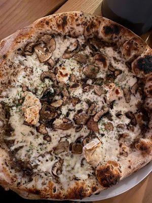 Truffel pizza at Purezza Camden in London