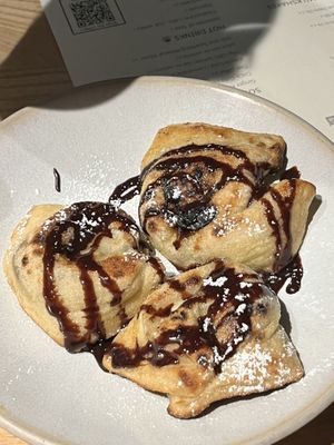 Nutella straciatella dough balls  at Purezza Camden in London
