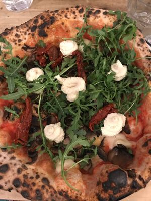 Mushroom pizza  at Purezza Camden in London