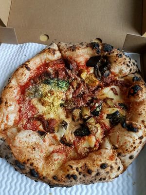 parmigiana Party pizza  at Purezza Camden in London