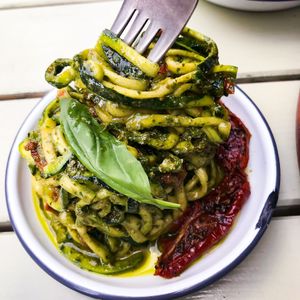 Couretti spaghetti  at Purezza Camden in London