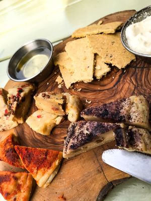 Cheese plate  at Purezza Camden in London