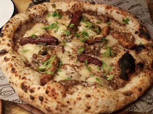 Truffle with sausage at Purezza Camden in London