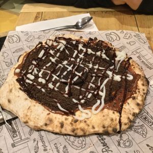 Oreo pizza 💚 at Purezza Camden in London