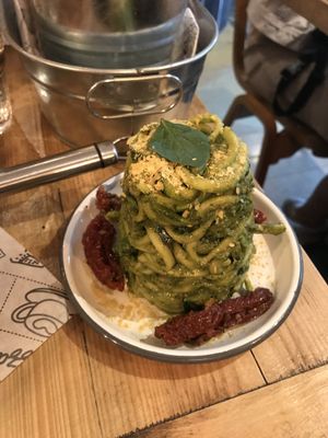 Courgetti spaghetti  at Purezza Camden in London