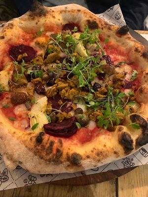 Amazing pizza  at Purezza Camden in London