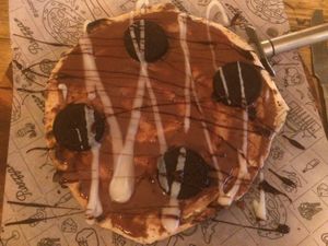 Dessert! Nutella pizza. Just awesome! Great! at Purezza Camden in London