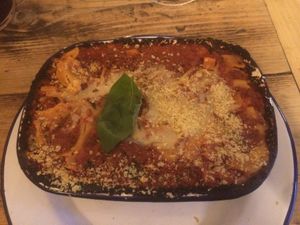lasagna! just.. really good! at Purezza Camden in London
