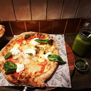 Four Cheese Pizza😍😋💚 at Purezza Camden in London