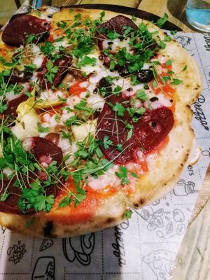 SEASON.4.PIZZA.1 on a gluten-free base at Purezza Camden in London