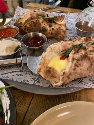 Christmas calzone at Purezza Camden in London