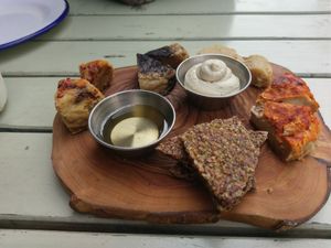 Cheese platter. We did not like it.  at Purezza Camden in London