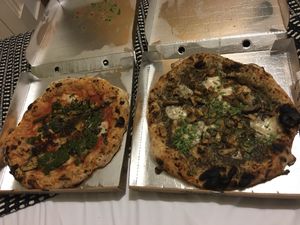 Pesto and truffle pizza at Purezza Camden in London