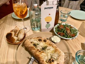 Garlic bread at Purezza Camden in London