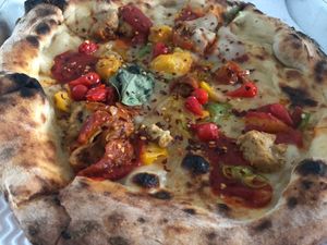 Nduja’ pizza at Purezza Camden in London