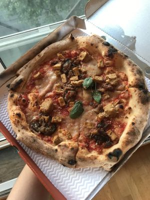 Parmiagana party with tofu  at Purezza Camden in London