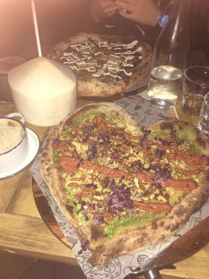 St Valentine’s pizza 💚 at Purezza Camden in London