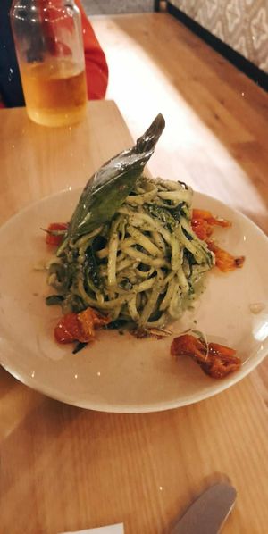 Courgette spaghetti at Purezza Camden in London
