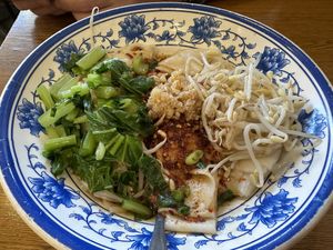 Chilli noodles  at Sydney Dumpling King in Burwood