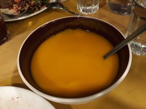 Squash soup at The Plant Kingdom in Paleo Faliro
