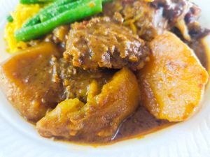 Curry mock meat at Shan Yuan 善緣素食 in East Singapore