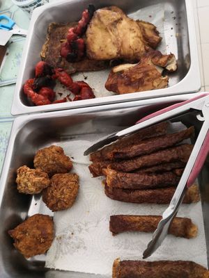 Vegan meat at Xi Xiang Feng 喜相逢素食餐馆 in Gurun