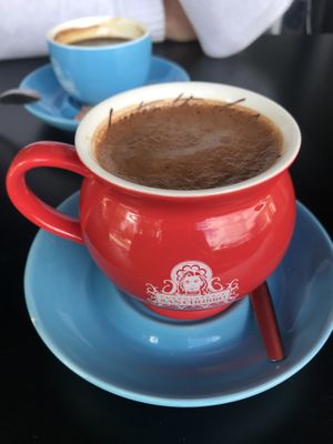 Regular Vegan dark hot chocolate w. Almond milk 😋 at San Churro in Battery Point