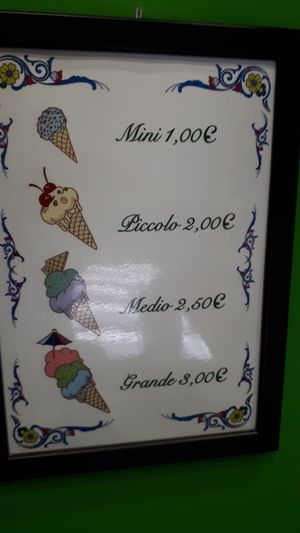 Prices.  Cone has Egg so go for cup at Il Gelato del Mercato in Tenerife