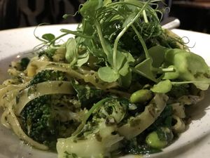 Pesto and broccoli tagliatelle  at The Church Mouse in Chester-le-street