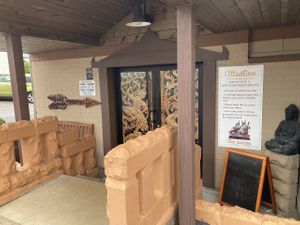 Rear entrance with steps at Thai Jasmine in Lima