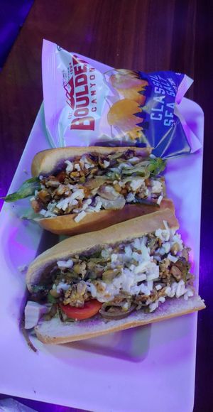 Tempe hoagie with follow your heart cheese. at Mellow Mushroom in Lima