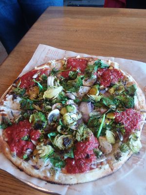 Go veg with vegan cheese at Blaze Pizza in Indianapolis