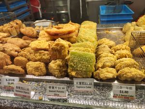 Various kind of fried food at Dough Culture - North Point City in North Singapore
