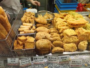 Various kind of fried food at Dough Culture - North Point City in North Singapore