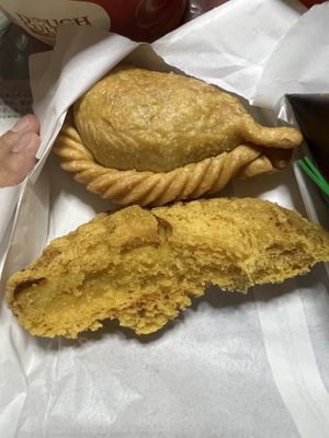 Curry puff and pisang goreng at Dough Culture - North Point City in North Singapore