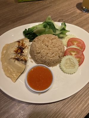 Chicken rice at Genesis 创世界素食馆 in Central Singapore