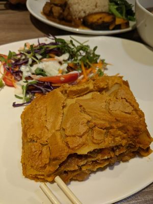 Lasagna SOOOOOOO good!! at Genesis 创世界素食馆 in Central Singapore