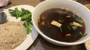 Bakuteh rice   at Genesis 创世界素食馆 in Central Singapore