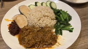 Nasi lemak   at Genesis 创世界素食馆 in Central Singapore