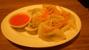 Steamed dumplings at Genesis 创世界素食馆 in Central Singapore