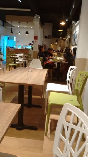 Seating at Genesis 创世界素食馆 in Central Singapore